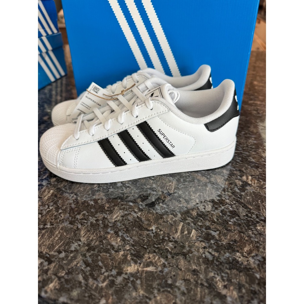Adidas Originals Superstar II C Kids Shoes White Black JH9980 Size 3 US NEW